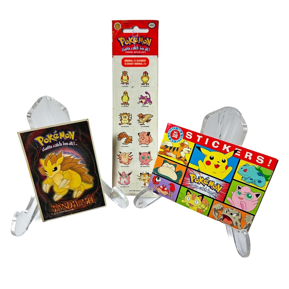 Vintage Y2K Pokemon Stickers Sandslash Sticker Time 38 Normal Element 1999